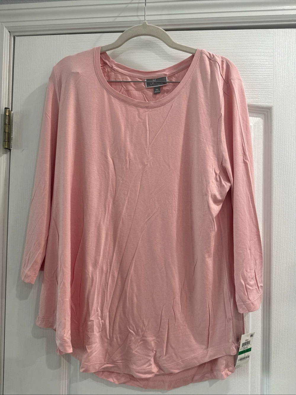 Collection B Lightweight Pink Scoop Neck Long-Sleeve Tee